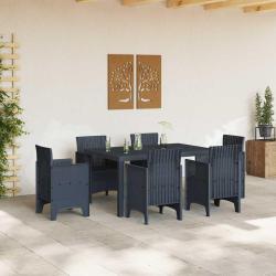 Table de Jardin Anthracite 150 x 100 x 73 cm polyrotin
