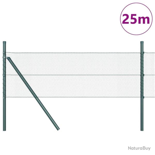 Cl�ture hexagonale verte 0.8x25 m en acier