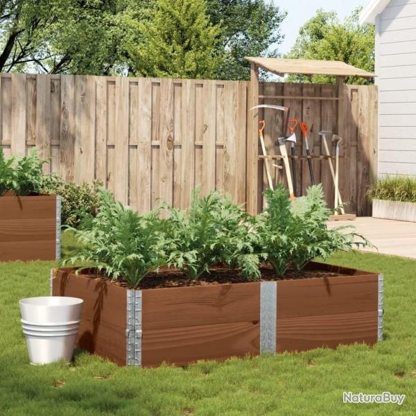 Jardini�re marron 150x100 cm bois massif de pin