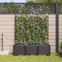 Jardini&egrave;res de jardin 1 pc Noir 120 x 40 x 142 cm Plastique