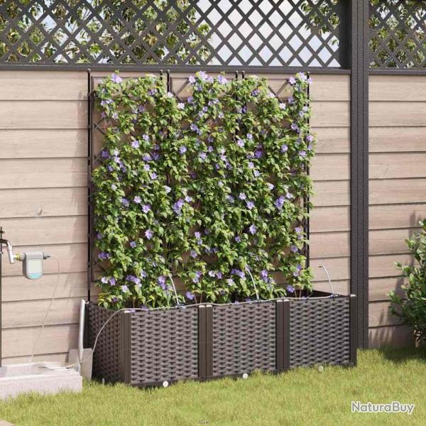 Jardini�res de jardin 1 pc Marron 120 x 40 x 142 cm Plastique