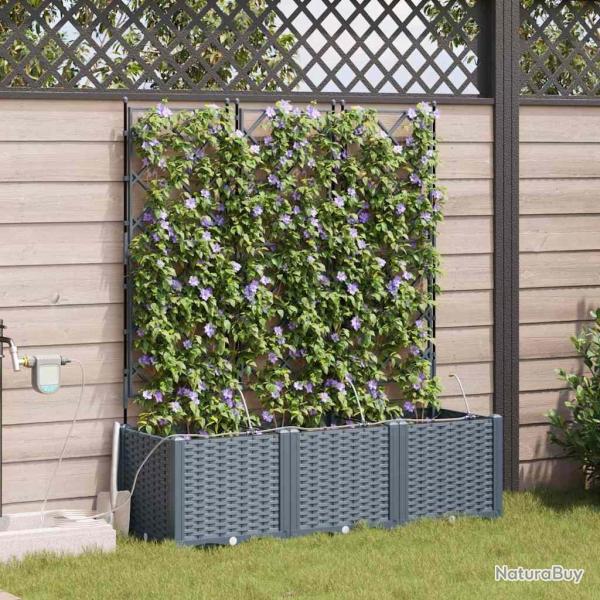 Jardini�res de jardin 1 pc Gris clair 120 x 40 x 142 cm