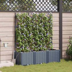 Jardini&egrave;res de jardin 1 pc Gris 120 x 40 x 142 cm Plastique