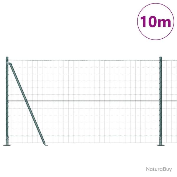 Cl�ture Euro avec 7 poteaux de 1,2 x 10 m en acier galvanis�