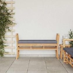 Banc de jardin avec coussin Marron 110 x 38 x 65cm Bambou