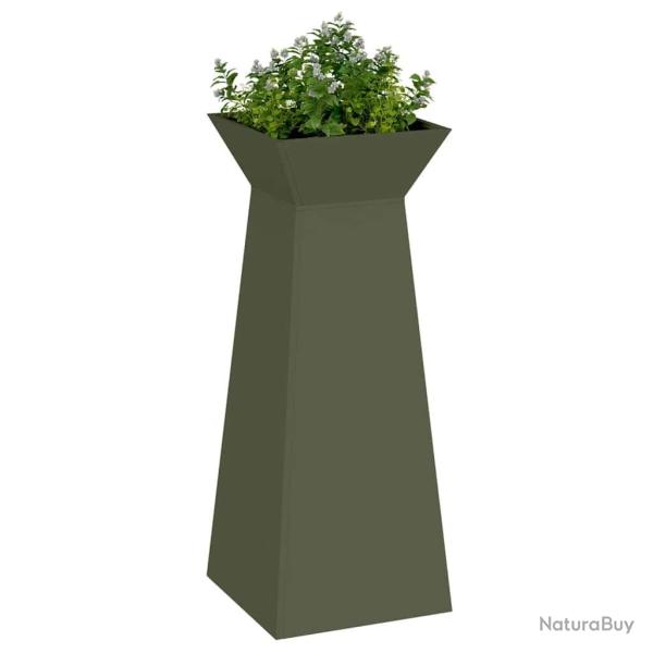 Support de plante Vert olive M�tal 40 x 40 x 101 cm Jardini�res