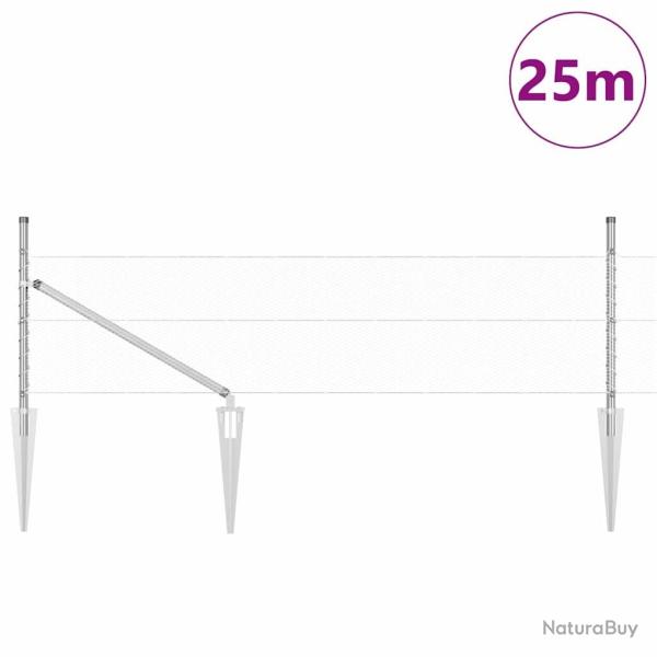 Ensemble de cl�ture Ensemble de 2 Acier galvanis� 25 x 0,5 m