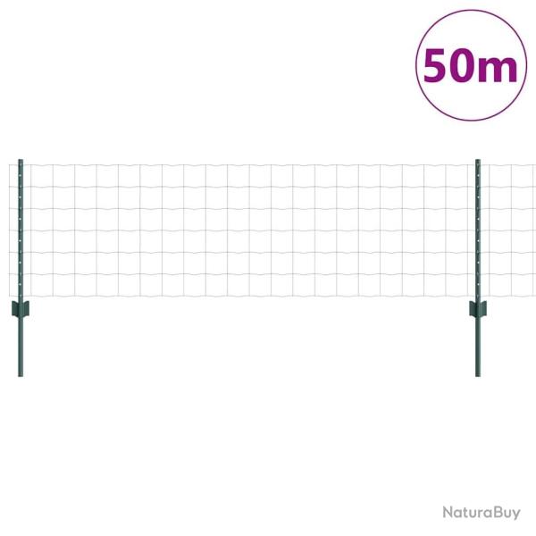 Cl�ture Euro avec 22 poteaux verts 0,6x50 m en acier