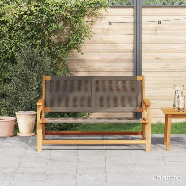 Banc de jardin Gris 76x122x73 cm en bois massif d'acacia
