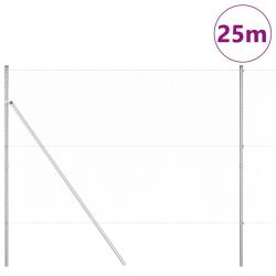 Ensemble de Clôture 2 Pcs Acier galvanisé 25 x 1,5 m Durable