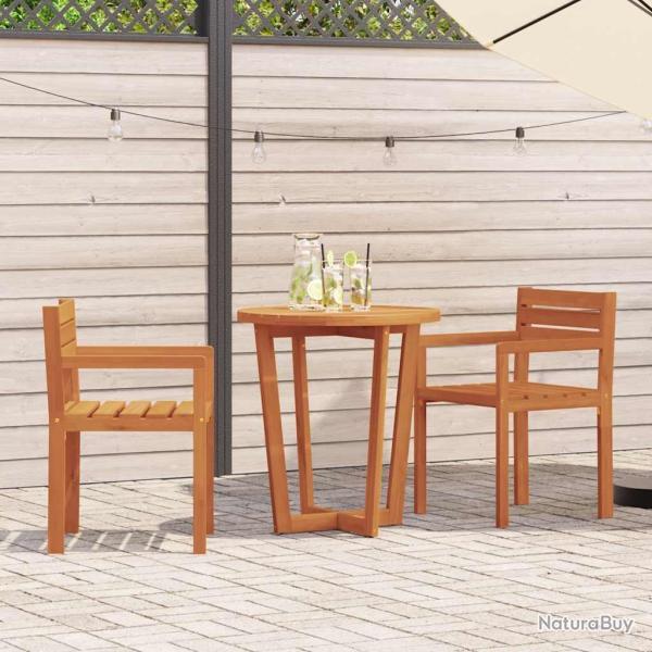 Chaises de jardin 2 pices 50x53x80 cm Bois massif Acacia