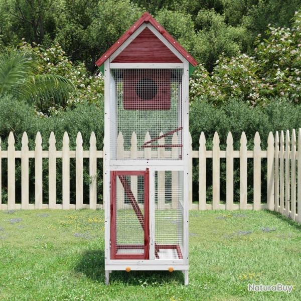 Maison � oiseaux moka 60x58,5x160 cm bois massif de pin