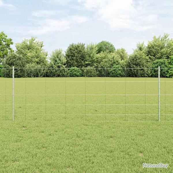 Poteaux de cl�ture 11 pcs U-Channel 80 cm en acier galvanis�