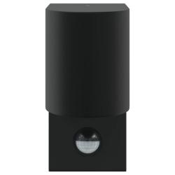 Lumi&egrave;res murales ext&eacute;rieures avec capteur noir en acier inoxydable IP44