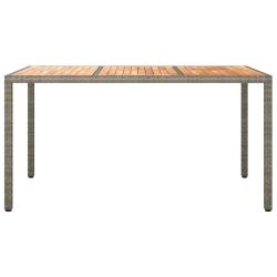 Table de Jardin Gris 150 x 90 x 75 cm polyrotin