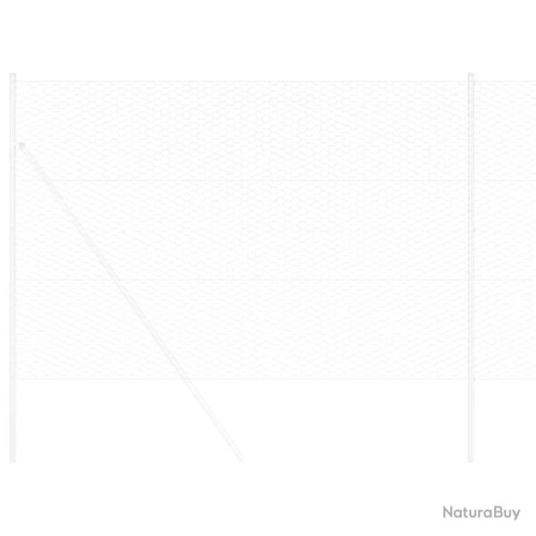 Cl�ture Hexagonale Grise Argent 1.6 x 10 m Acier galvanis�