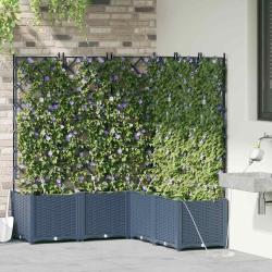 Jardini&egrave;res de jardin 1 pc Gris 120 x 120 x 142 cm Plastique