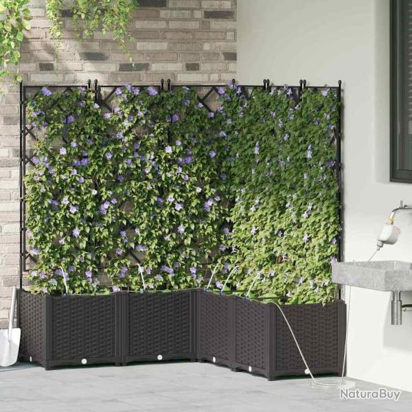 Jardini�res de jardin 1 pc Noir 120 x 120 x 142 cm Plastique
