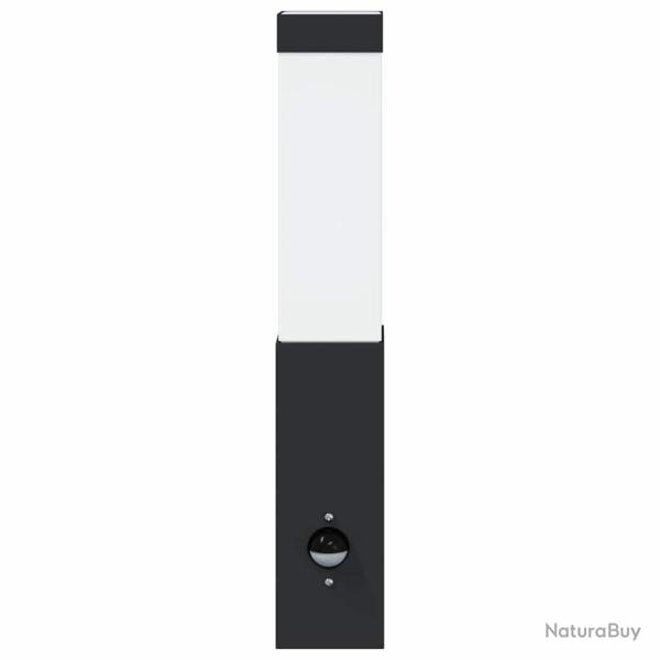 Lumi�re Murale Ext�rieure D�tecteur Noir Acier Inoxydable IP44