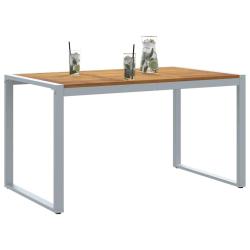 Table de Jardin Gris 140 x 80 x 75 cm Bois d'Acacia Massif