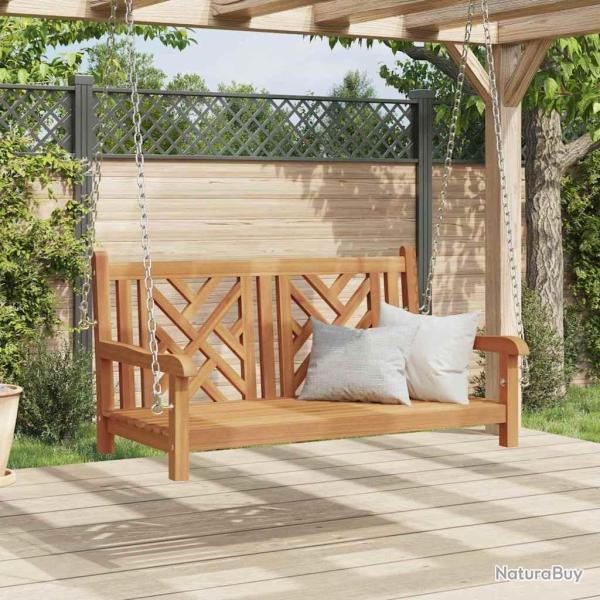 Banc Balan�oire Marron 114 x 60 x 64 cm Bois de teck massif