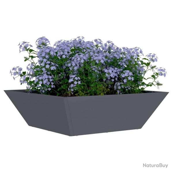 Jardini�res en acier, 5 pi�ces, anthracite, 50x50x15 cm