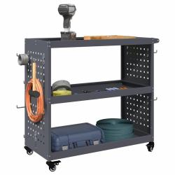 Chariot &agrave; outils avec &eacute;tag&egrave;re Anthracite 75 x 35 x 73 cm