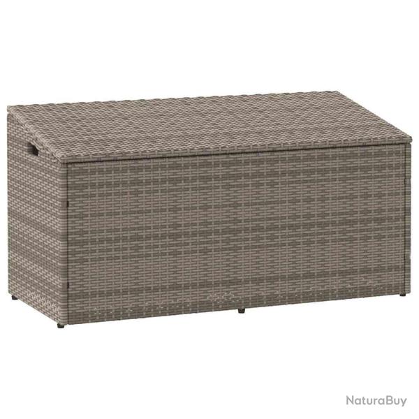 Bote de rangement de jardin gris 110x50x58 cm rsine tresse