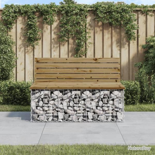 Banc de jardin design gabion 103x70x65 cm bois de pin imprgn