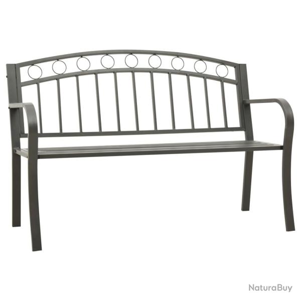 Banc de jardin Gris 120 cm Acier