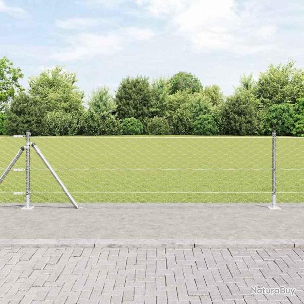 Grillage hexagonal 0,6x25 m Acier galvanis�