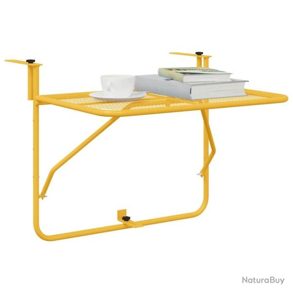 Table suspendue pliable en Moutarde - 60x40 cm, Acier