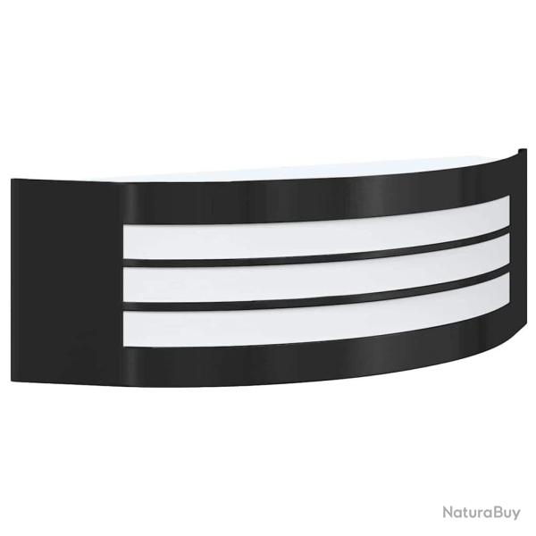 Applique murale ext�rieure 2 pi�ces en acier inoxydable noir IP44