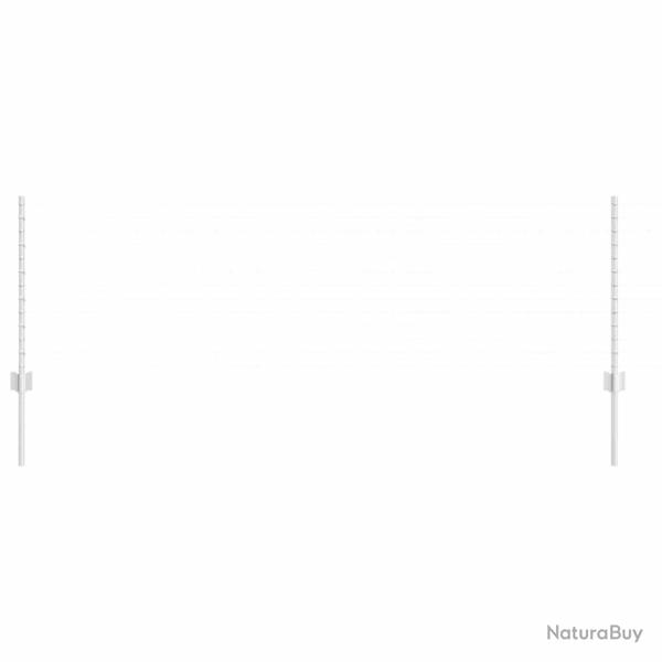 Poteaux de cl�ture - Set de 5 pi�ces de 60 cm en acier galvanis� (U-Channel)