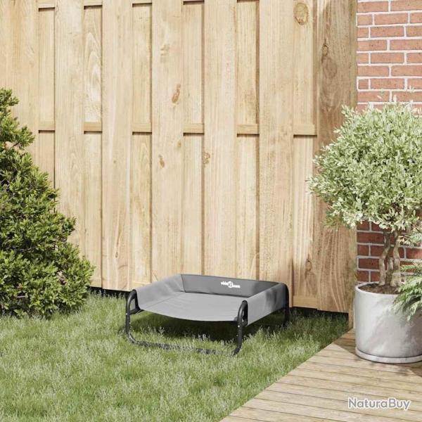 Lit de chien sur�lev� Gris clair S en tissu Oxford et acier