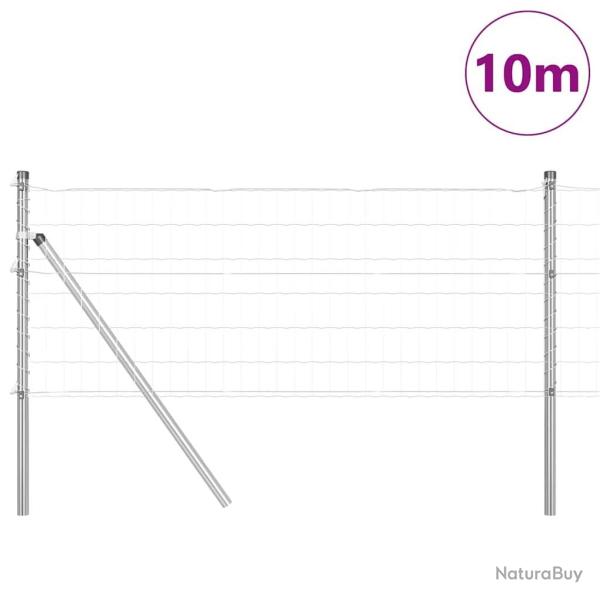 Cl�ture Euro avec 7 poteaux 0,8 x 10 m en acier galvanis�