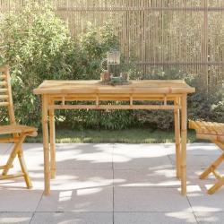 Table &agrave; manger de jardin 110x55x75 cm bambou