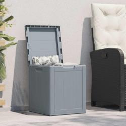 Bo&icirc;te de rangement de jardin 90 L Gris PP aspect bois