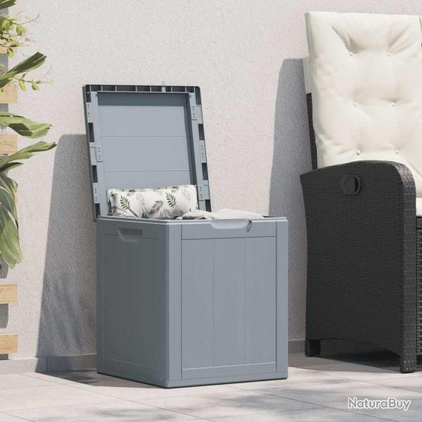 Bo�te de rangement de jardin 90 L Gris PP aspect bois