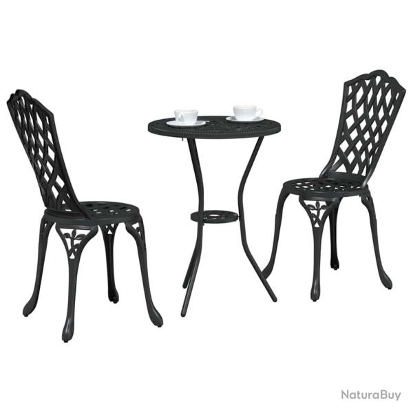 Ensemble de Bistro 3 Pi�ces Noir en Aluminium
