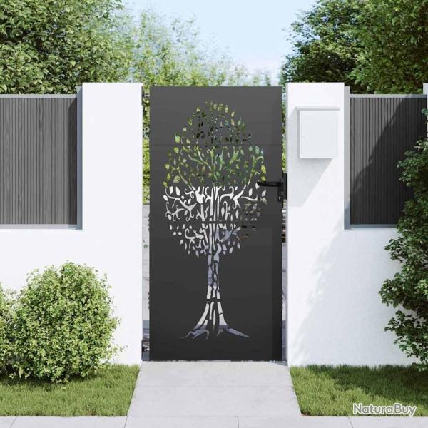 Porte de Jardin Autre Noir 100 x 175 cm Acier peint par poudre