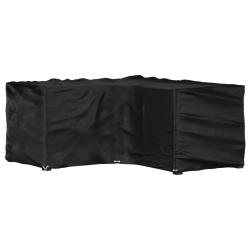 Housse de salon de jardin en forme de L 12 oeillets 185x185x90cm