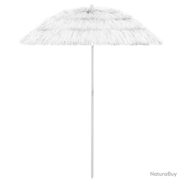 Parasol de plage Hawaii blanc 180 cm