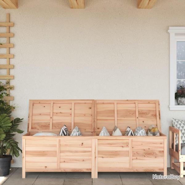 Bo�te de rangement de jardin 198,5x50x56,5 cm bois massif sapin