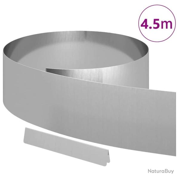 Bordure de jardin Argent 450 x 20 cm Acier galvanis�