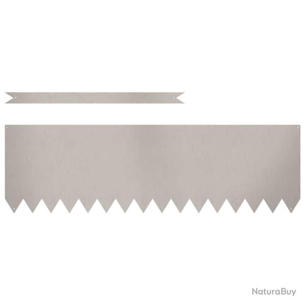 Bordures de Jardin 20 pcs 100x0.5x30 cm Acier Weathering