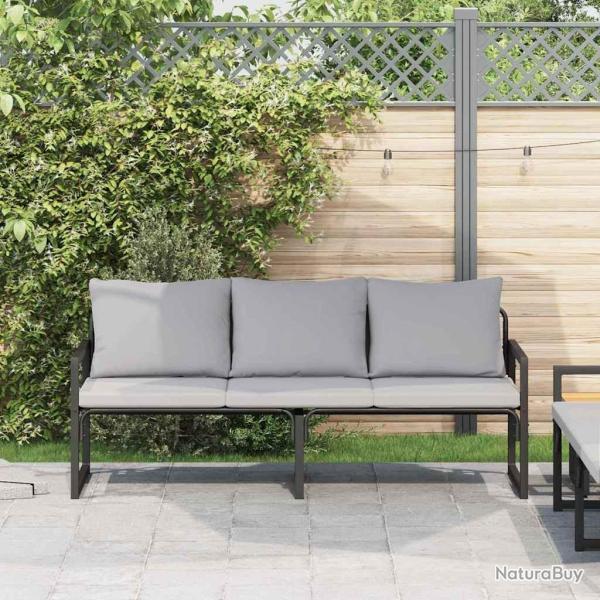 Banc de jardin Noir 61 x 72.5 x 71 cm Acier