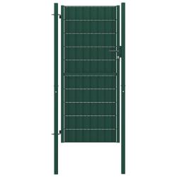 Portail de cl&ocirc;ture en PVC et acier 100 x 124 cm vert
