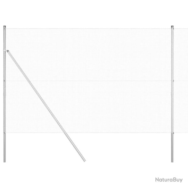 Cl�ture en fil soud� 1,5 x 50 m en acier galvanis�.