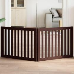 Barri&egrave;re pour chien pliable 2 panneaux 160 cm bois de peuplier